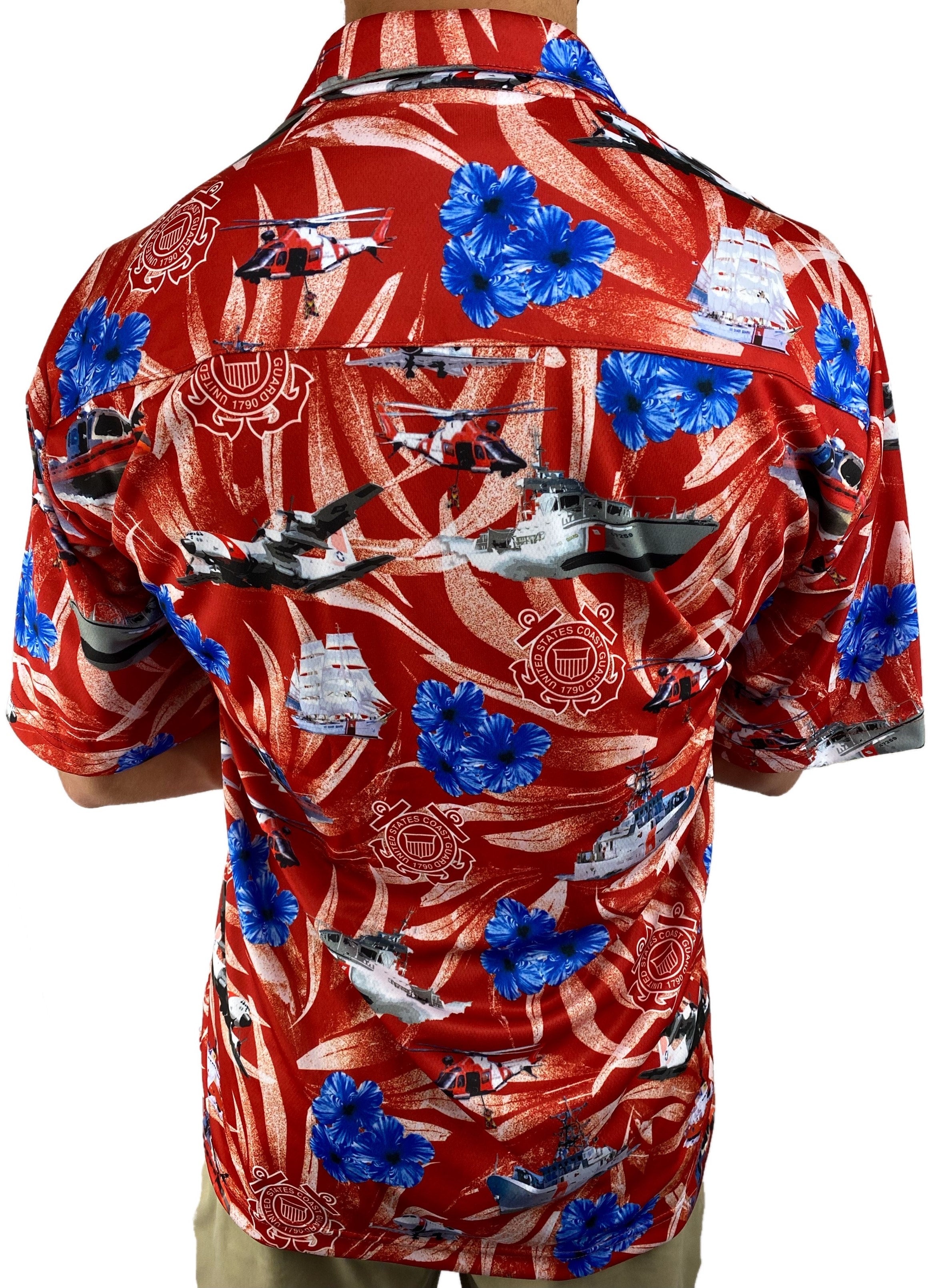 united states coast guard hawaiian shirt ae sport