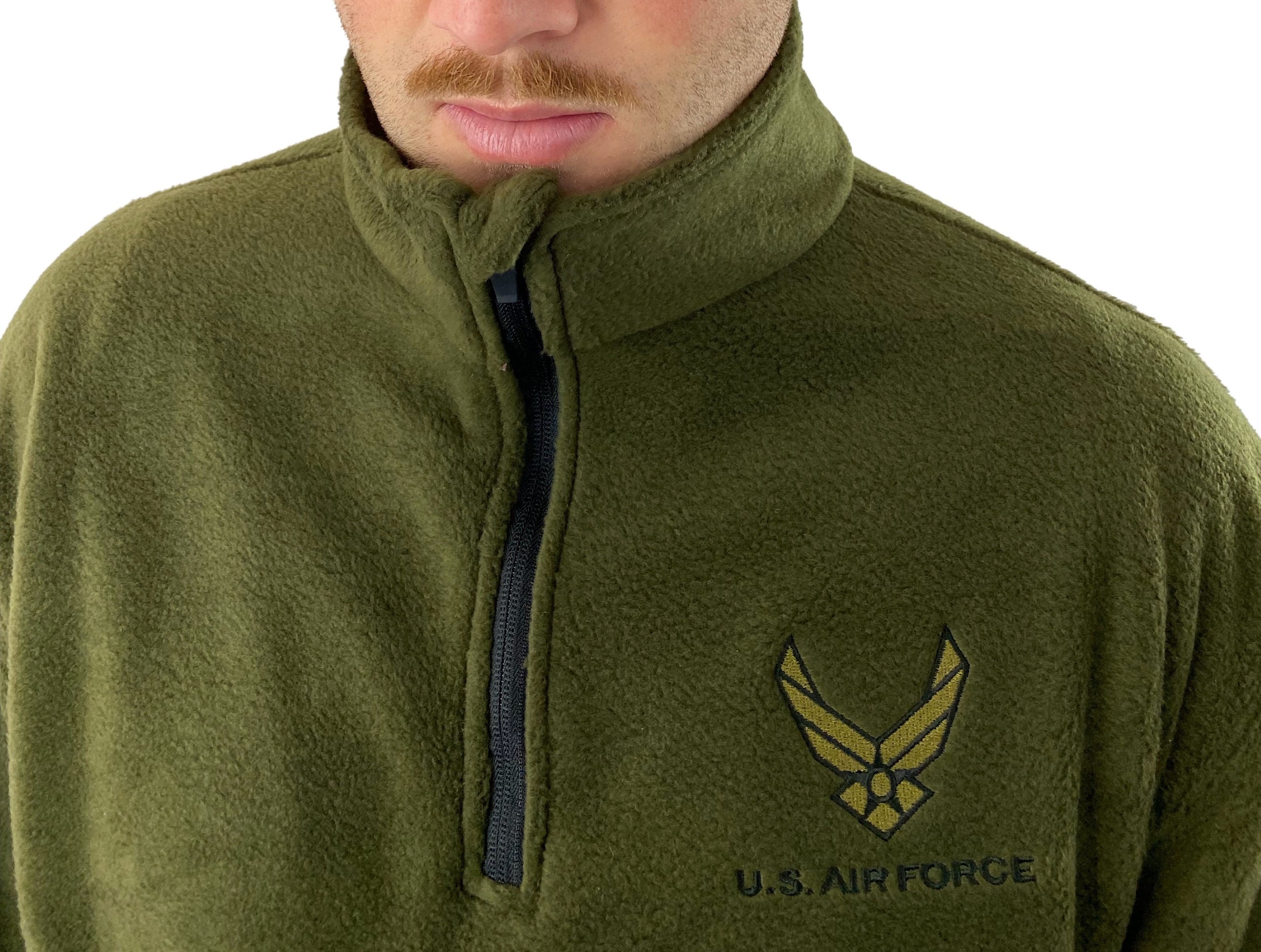 Air Force Polar Fleece Quarter-Zip Jacket Made in America By AE Sport